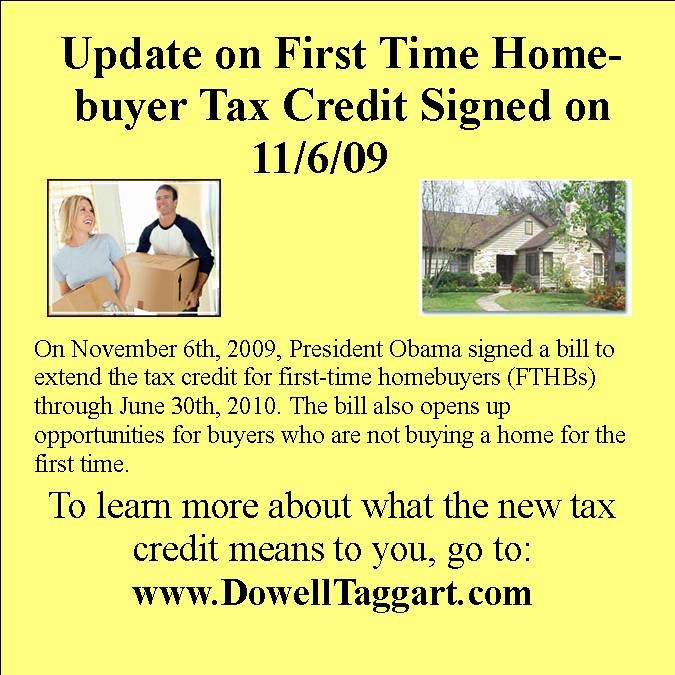 first time homebuyer tax credit
