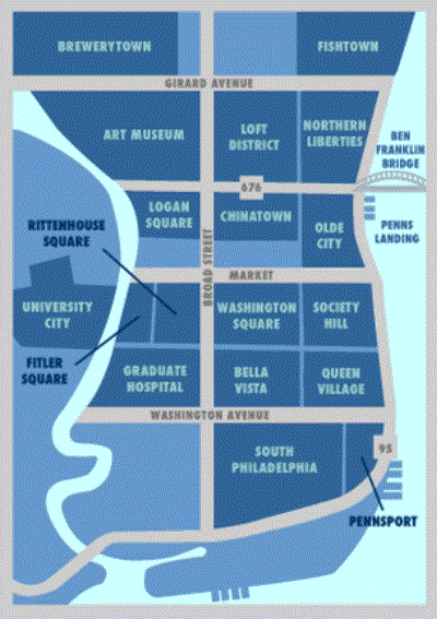 Philadelphia neighborhood map
