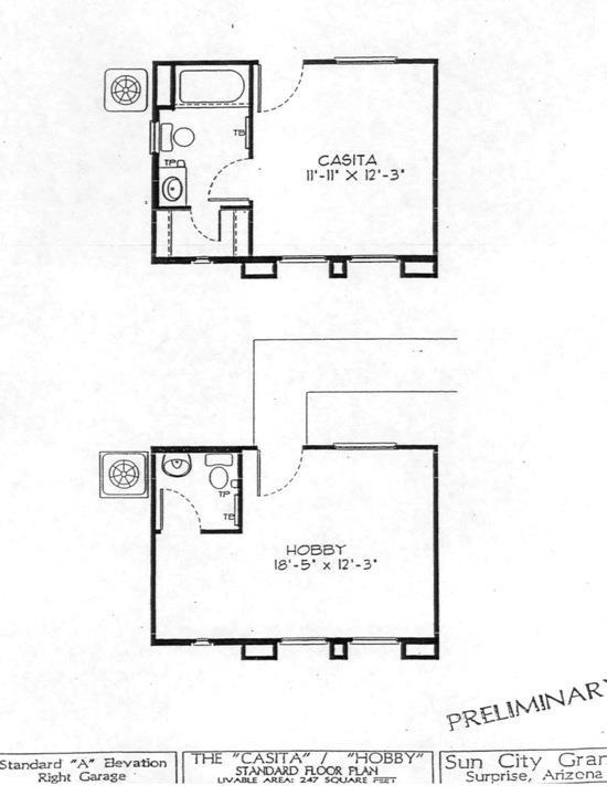 Del Webb Sun City Grand Casita Guest House Floor Plan Model Home House Plans Floorplans Models