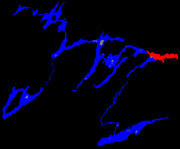 Map of Trent Canal showing Stoney Lake