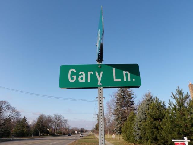 Gary Lane street sign in Carrington Estates Livonia Michigan