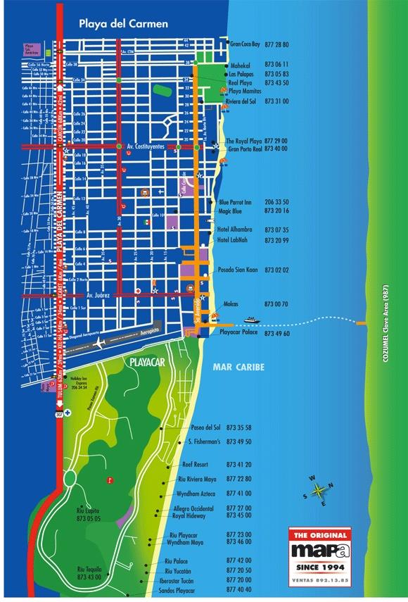 Playa Del Carmen Map Printable