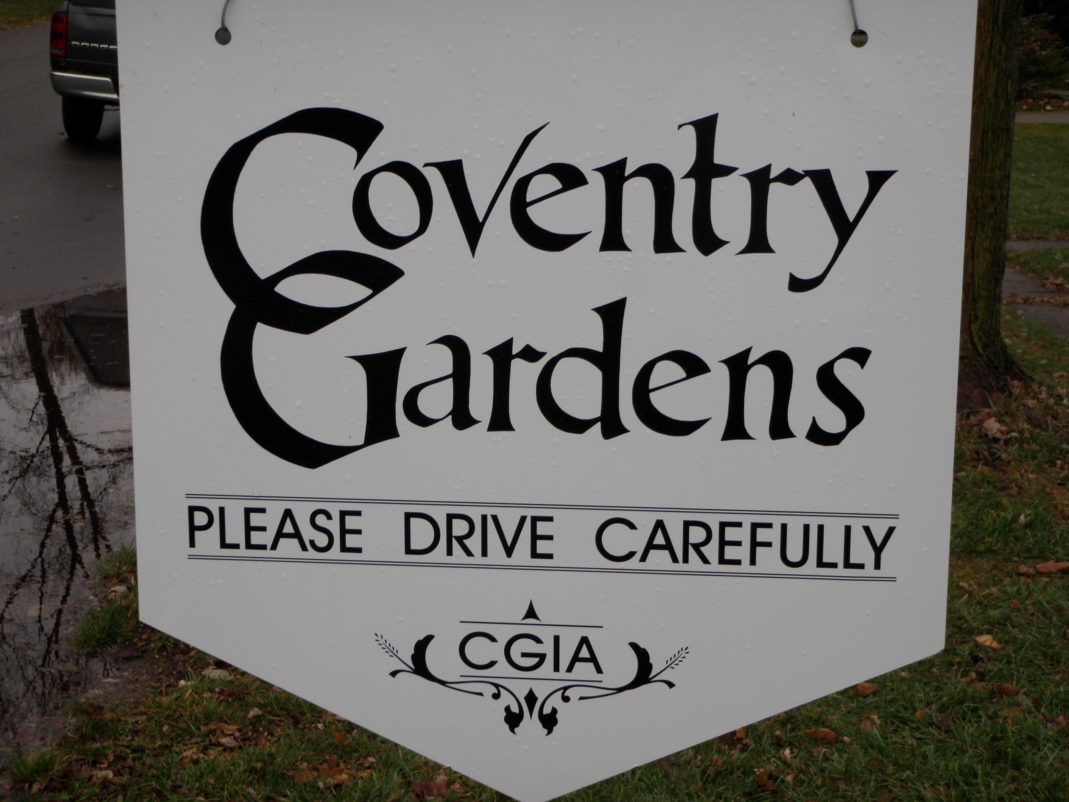 Coventry Gardens Livonia Michigan Entrance Sign