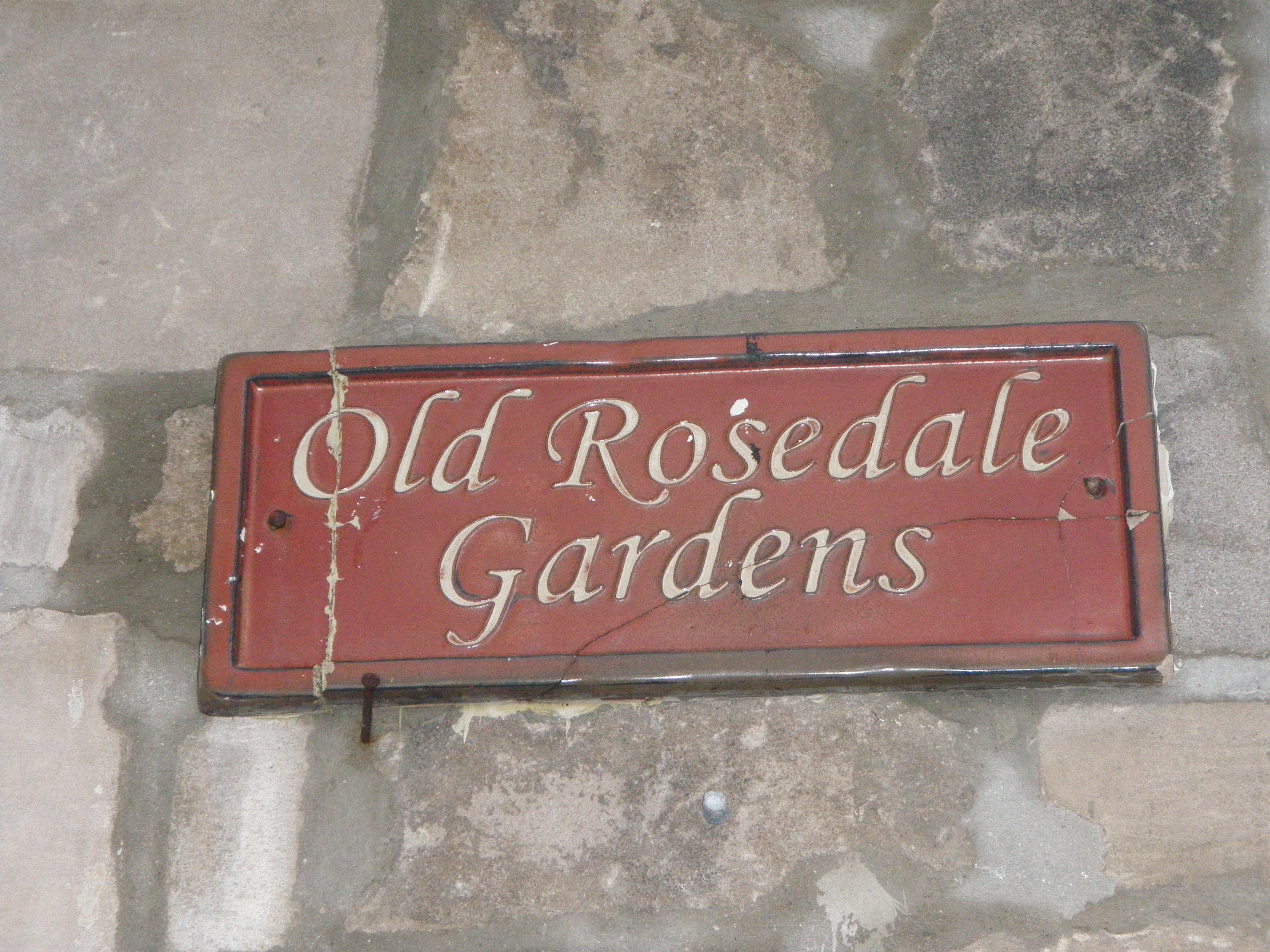 Old Rosedale Gardens Sign Entrance 