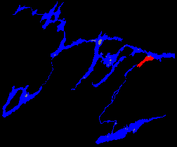 Map of Trent Canal showing Clear Lake