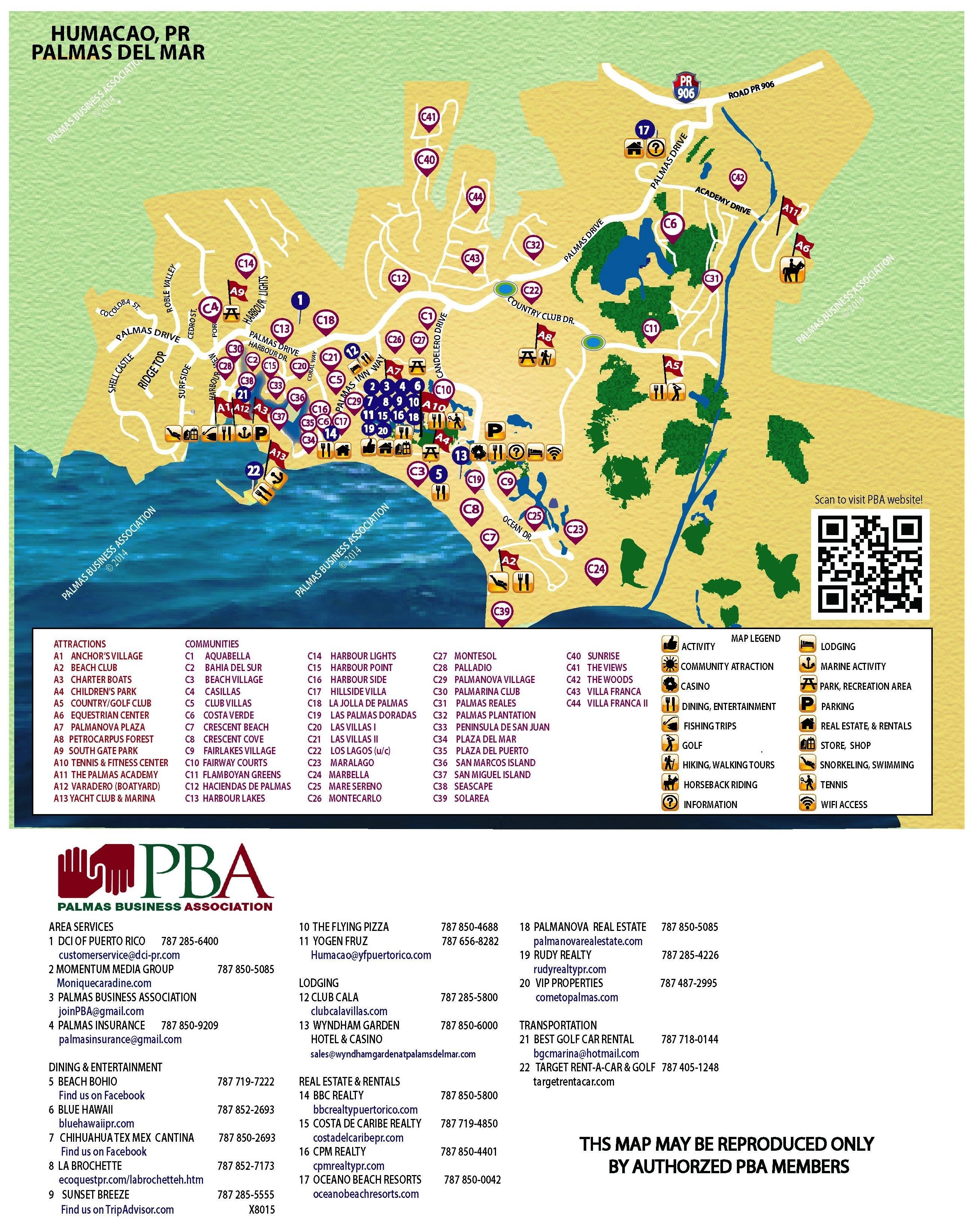 MAP Palmas del Mar, Puerto Rico - produced by the Palmas Business Association