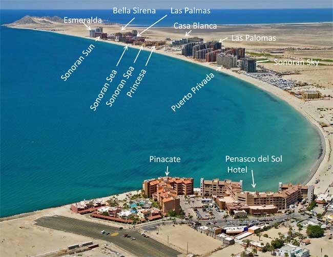 Sandy Beach Map of Resorts