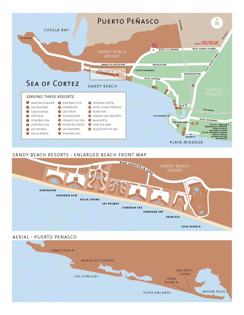 Sandy Beach Area Map