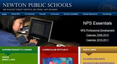 Newton Public Schools' website