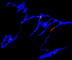 Map of Trent Canal showing Katchewanooka Lake