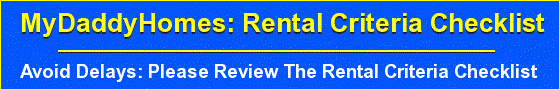 Rental Criteria Checklist for homes, condos for rent
