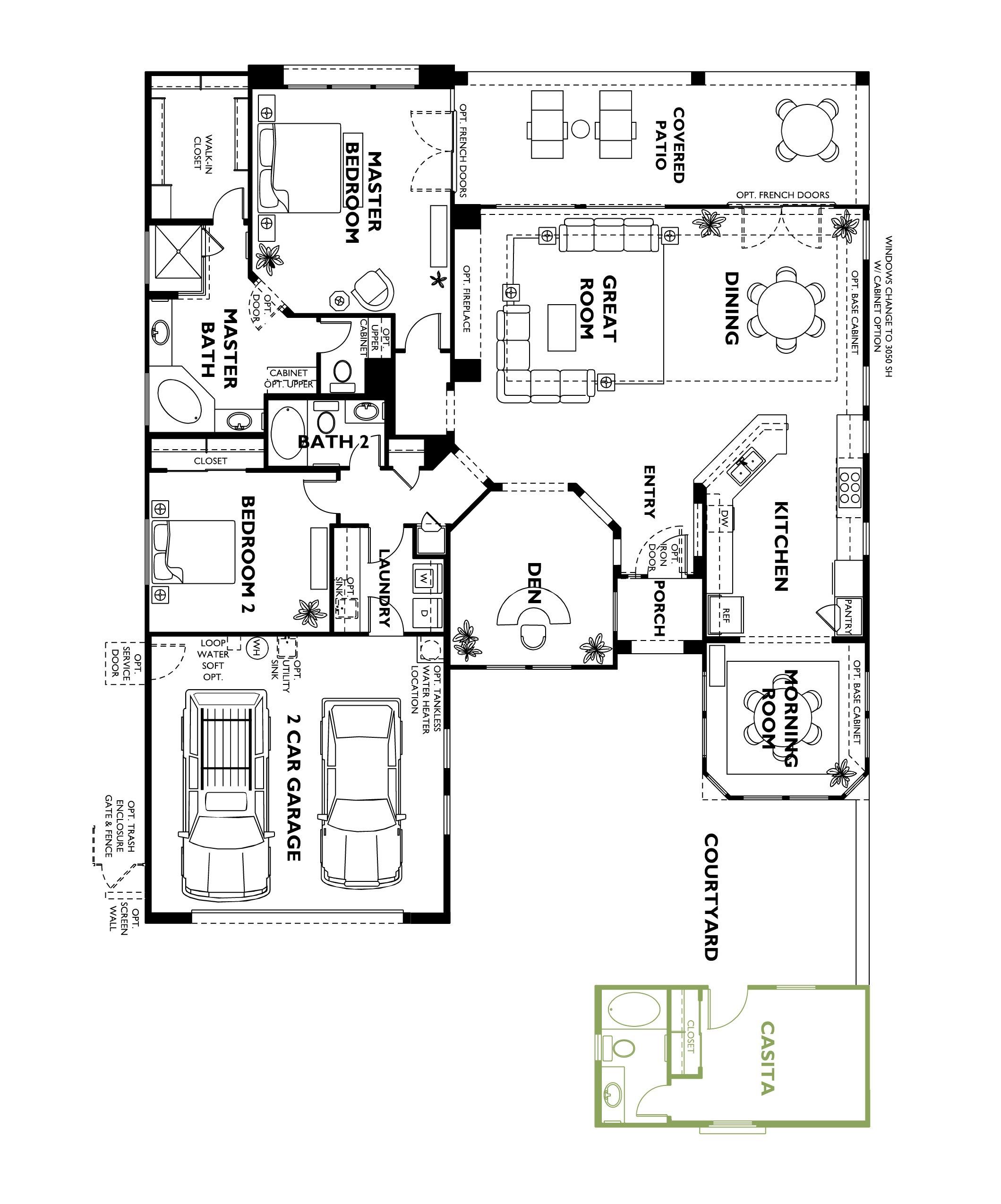 Trilogy at Vistancia Cadiz Floor Plan model home with casita