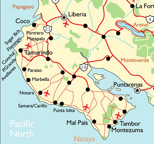 Map of Costa Rica 2 - Todd Cutter