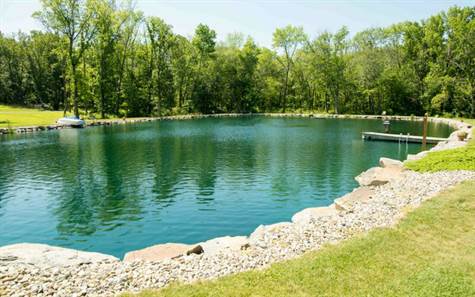 ecology stocked fishing/ swimming pond