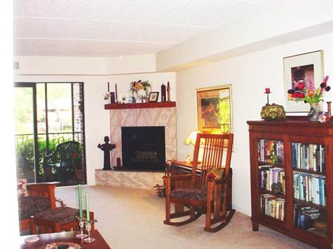 ROMANTIC CORNER GAS FIREPLACE IN LARGE LIVING ROOM