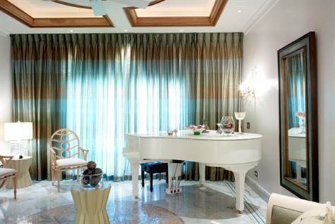 Barbados Luxury,   Lounge with Grand Piano