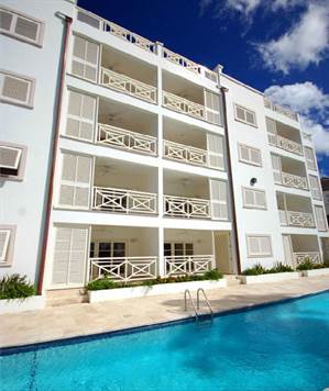 Barbados Luxury,   Front of Apartments from Pool