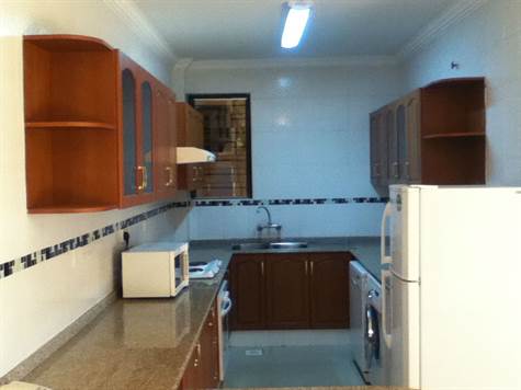 The Semi furnished Kitchen for the 2 Bedroom Apartment to Let in Nairobi Kenya