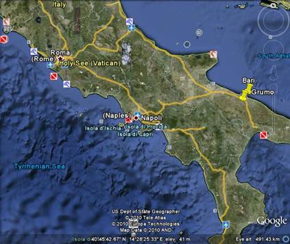 Southern Italy Map