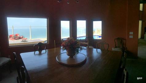 Large dining area with ocean views.