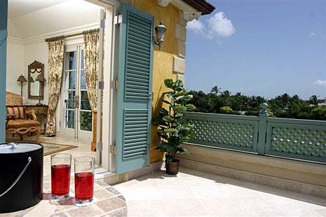 Barbados Luxury, Palm rosa bedroom terrace