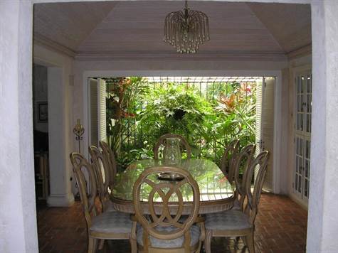 Dining room with solarium at rear