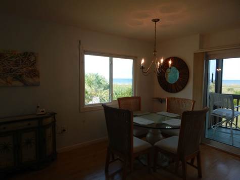 Dining area with views of the water from every angle!