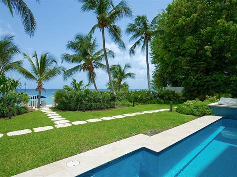 Barbados Luxury,  Shot of pool and secluded easy beach access