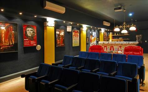 theatre, private cinema for 20, art deco bar and pop corn machine