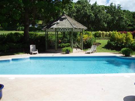 Barbados Luxury,   Side-shot of Pool with Gazebo