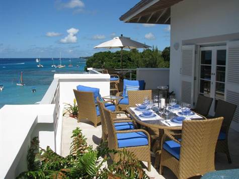 Barbados Luxury,   Full Shot of Terrace and View