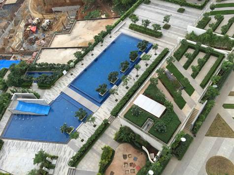 Swimming Pool, Club and Garden on Podium Level