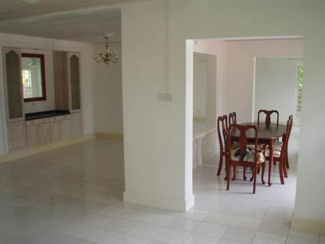 Barbados Luxury,     Empty Kitchen Space With Dinning Room