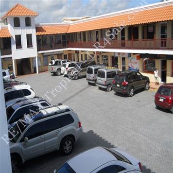 View from office to shopping Center
