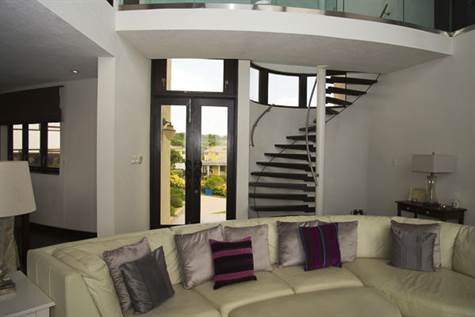 Barbados Luxury,   Lounge Room With Staircase nearby