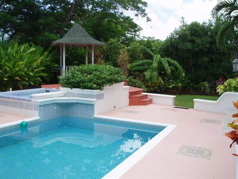 Barbados Luxury,     Full-shot of Swimming Pool and Gazebo