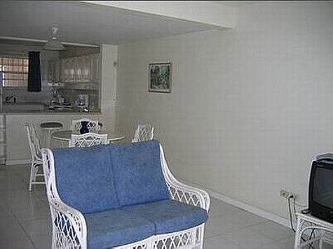Barbados Luxury,   Small Sofa with Kitchen in the Back