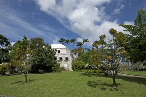 Barbados Luxury,  side-view of house from backyard