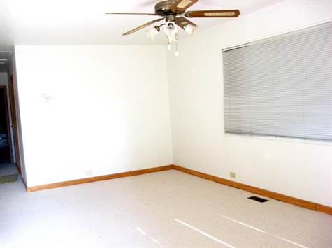 NEW CARPET AND CEILING FAN IN LIVING ROOM