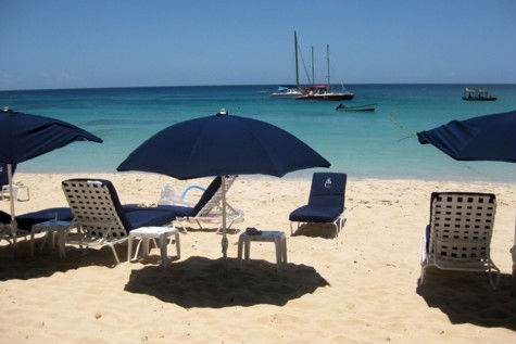 Barbados Luxury,  Shot of beach chairs