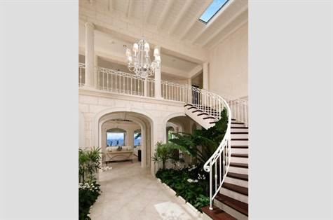 Barbados Luxury,  Entrance with staircase leading to bed-rooms upstairs