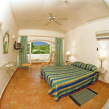 Barbados Luxury, Shot of Bedroom with symetrical design and large terrace