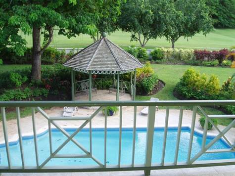 Barbados Luxury,   View of Pool and Gazebo From Balcony