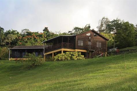 Barbados Luxury,  side view of cottage, located on an hill