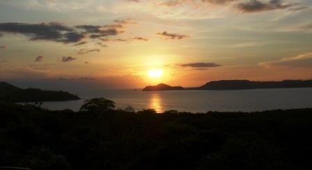 Sunset over the Gulf of Papagayo in Costa Rica